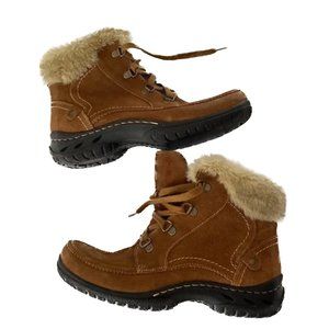 Bass Lonewolf Size 8 Brown Suede Lace Up Boots EUC